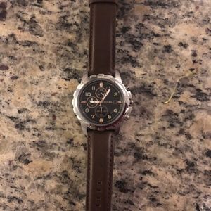 Fossil Dean Chronograph Brown Leather Watch